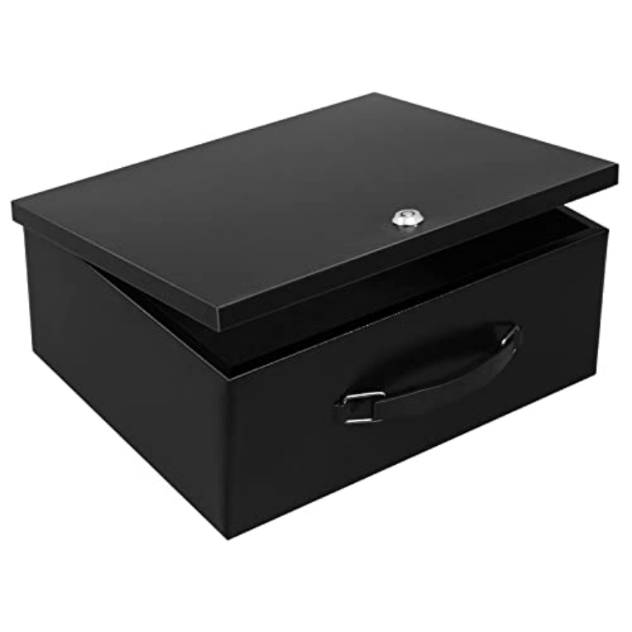 Fire Safe Document - Portable Metal Safe Box with Key
