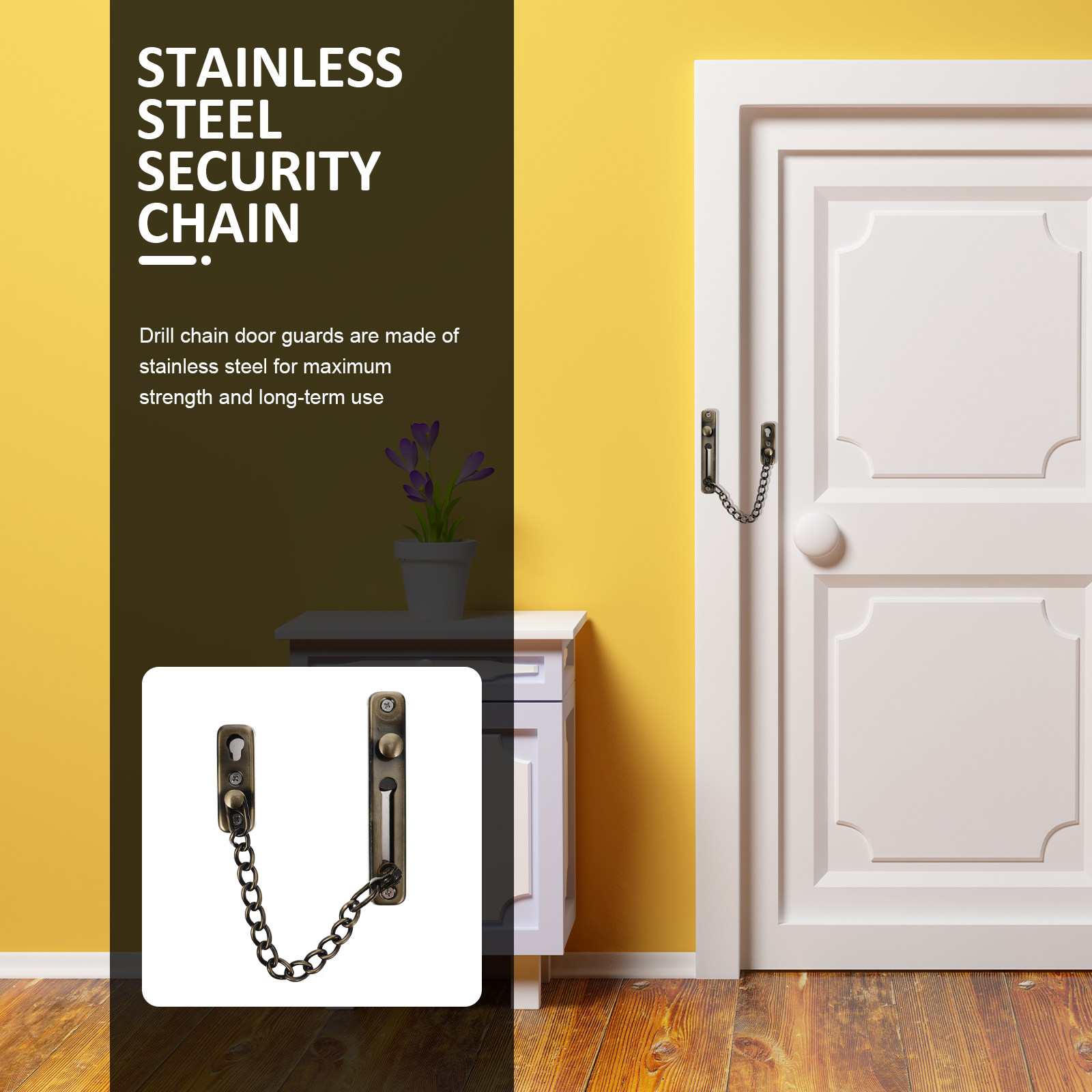 Drill-Free Stainless Steel Doo - Security Chain Door avis et prix
