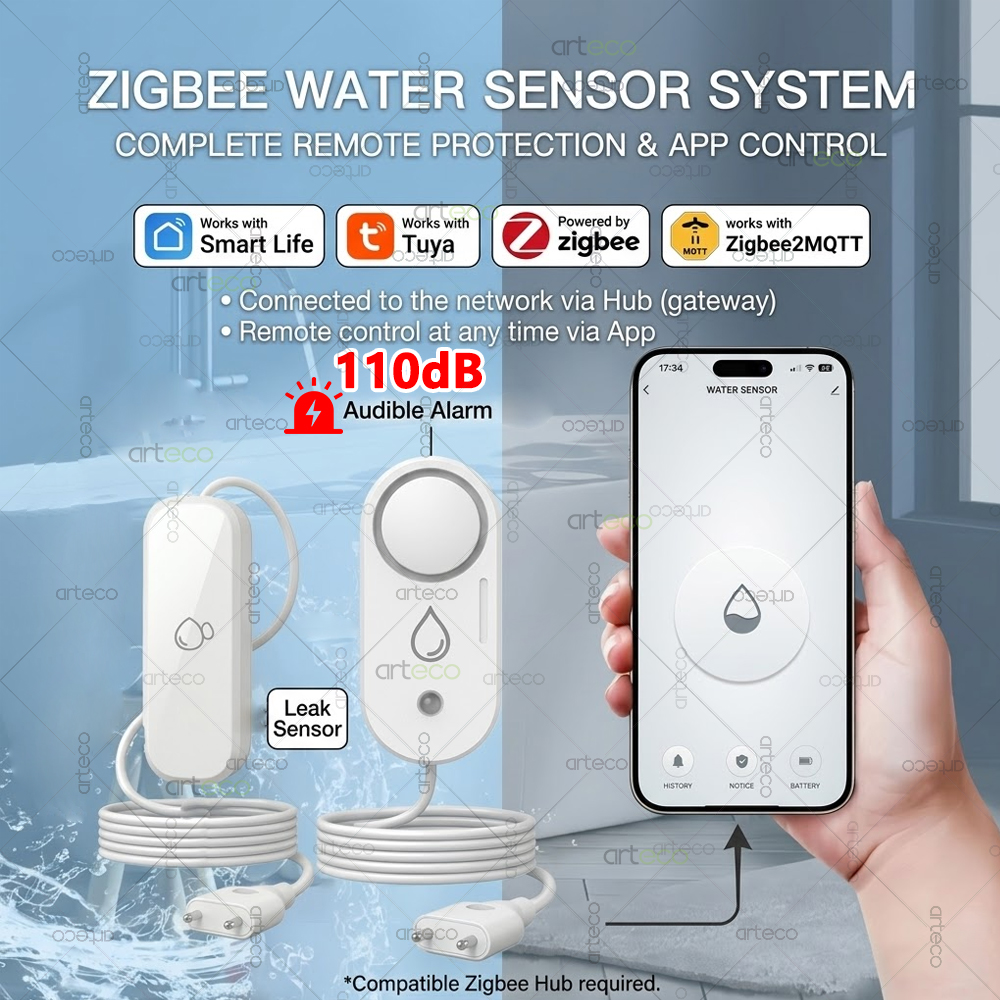 Zigbee Water Leak Sensor Flood - Water Alarm Sensor avis et prix