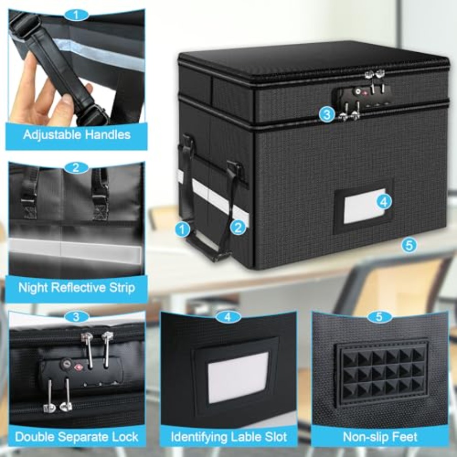Fireproof Document Box with Lo - Fire Safe Document avis et prix