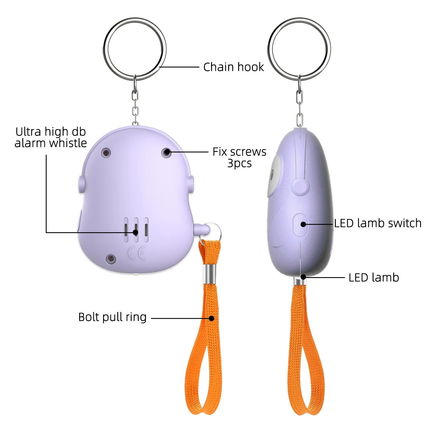 Personal Self Defense 5Pcs Ala - Personal Alarm Keychain avis et prix