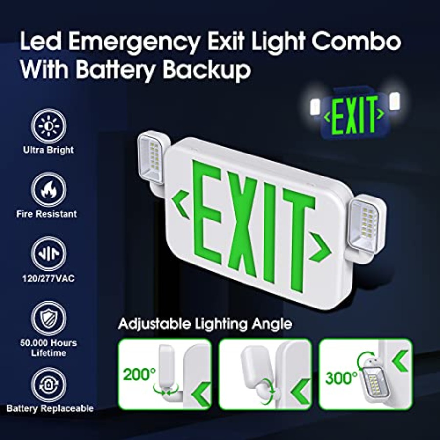 Led Combo Emergency Exit Sign  - Emergency Exit Sign avis et prix