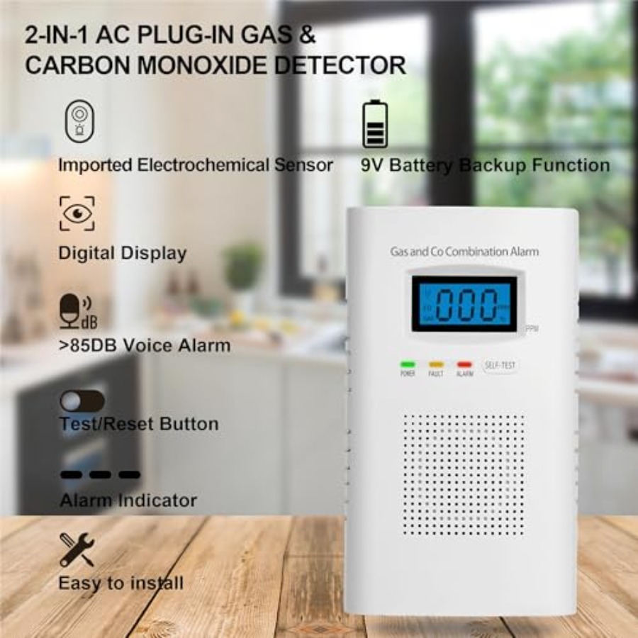 2 Pack Combination Gas and Car - Co Detector Plug avis et prix