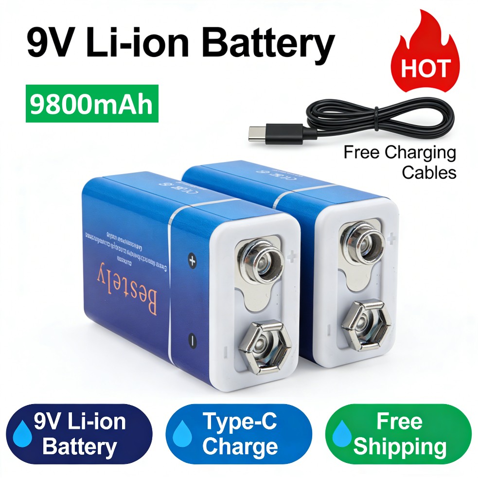 Rechargeable 9V Battery, 9800m - Smoke Detector Interconnected avis et prix