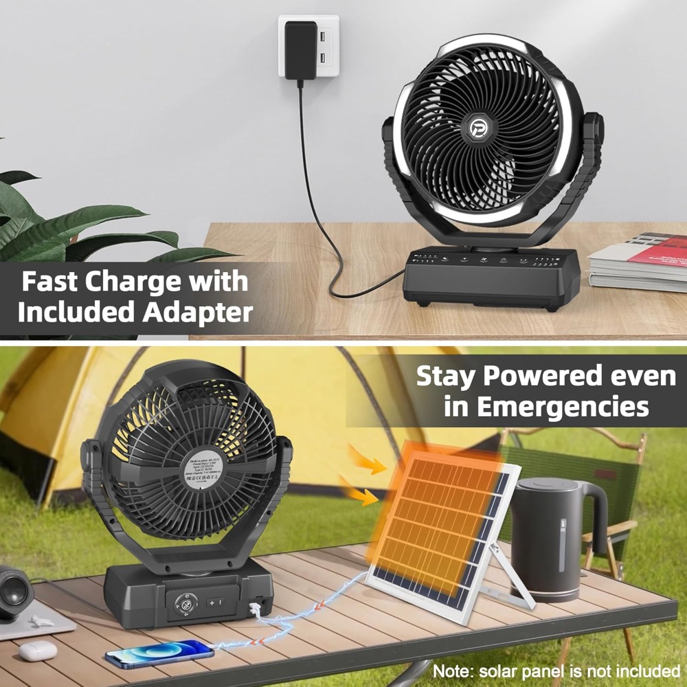 20000mAh Camping Fan with Ligh - Power Outage Light avis et prix