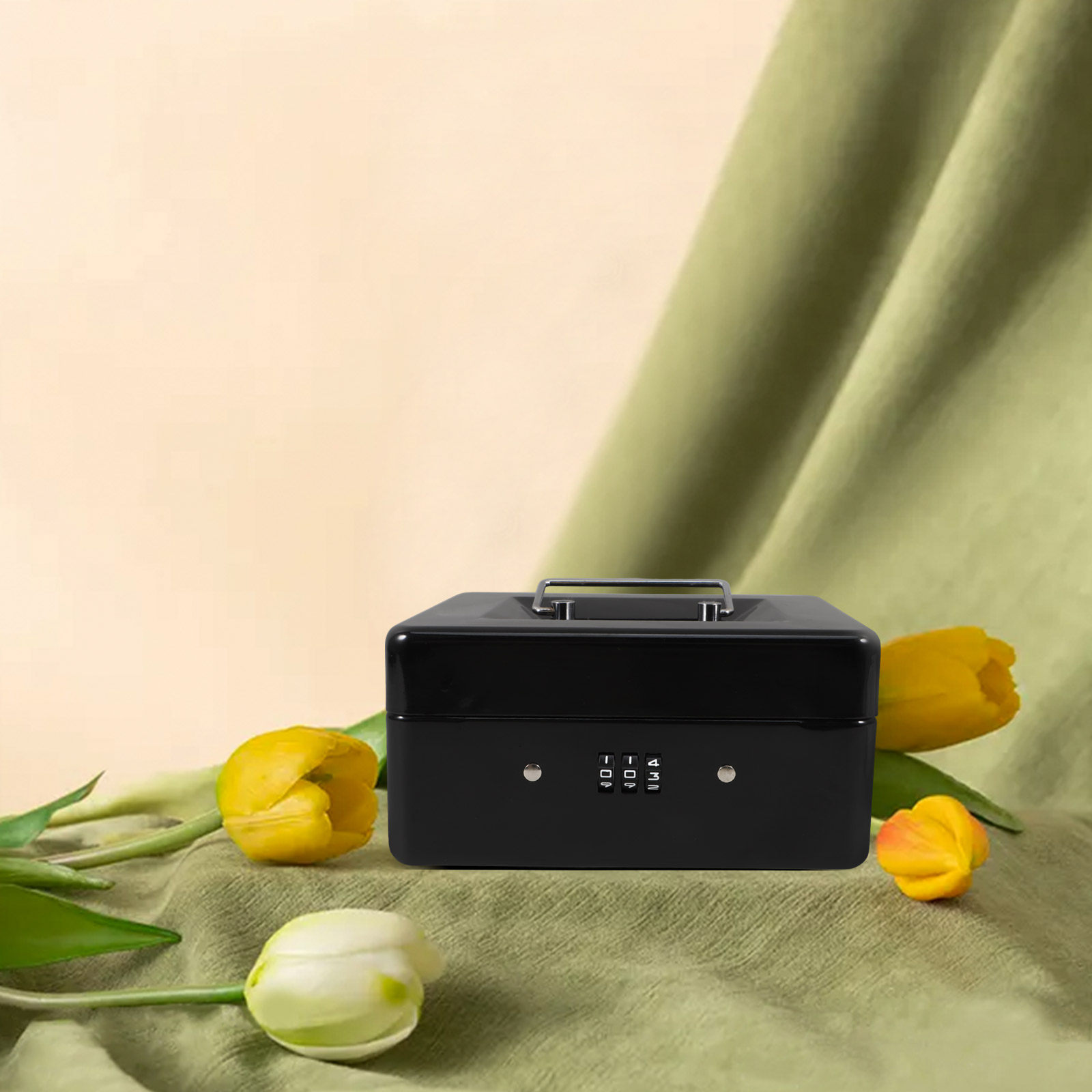 Small Lockable Steel Cash Box  - Lockbox Key Secure avis et prix