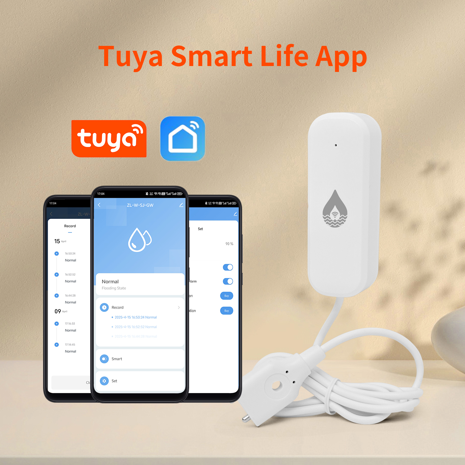YFK Tuya WiFi Water Leakage Se - Water Alarm Sensor avis et prix