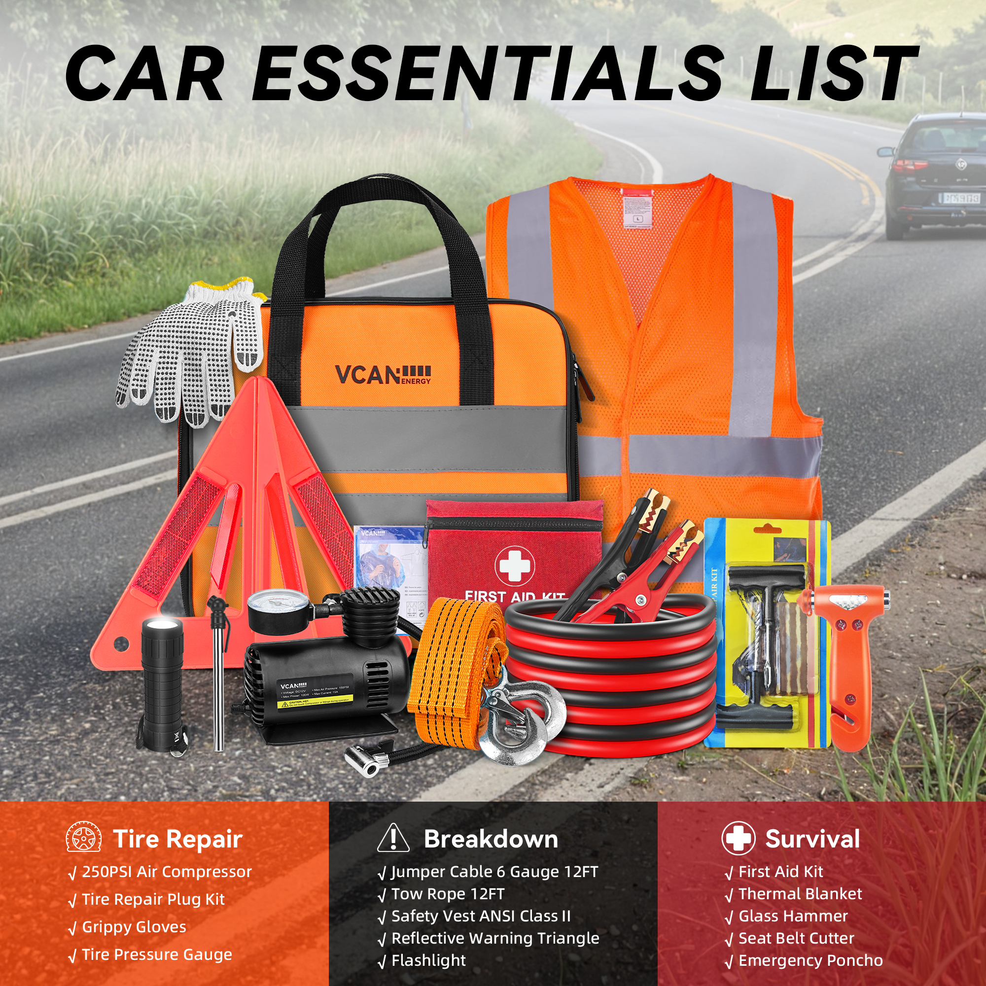 Emergency Safety Kit Bag with  - First Aid Bag Kit avis et prix