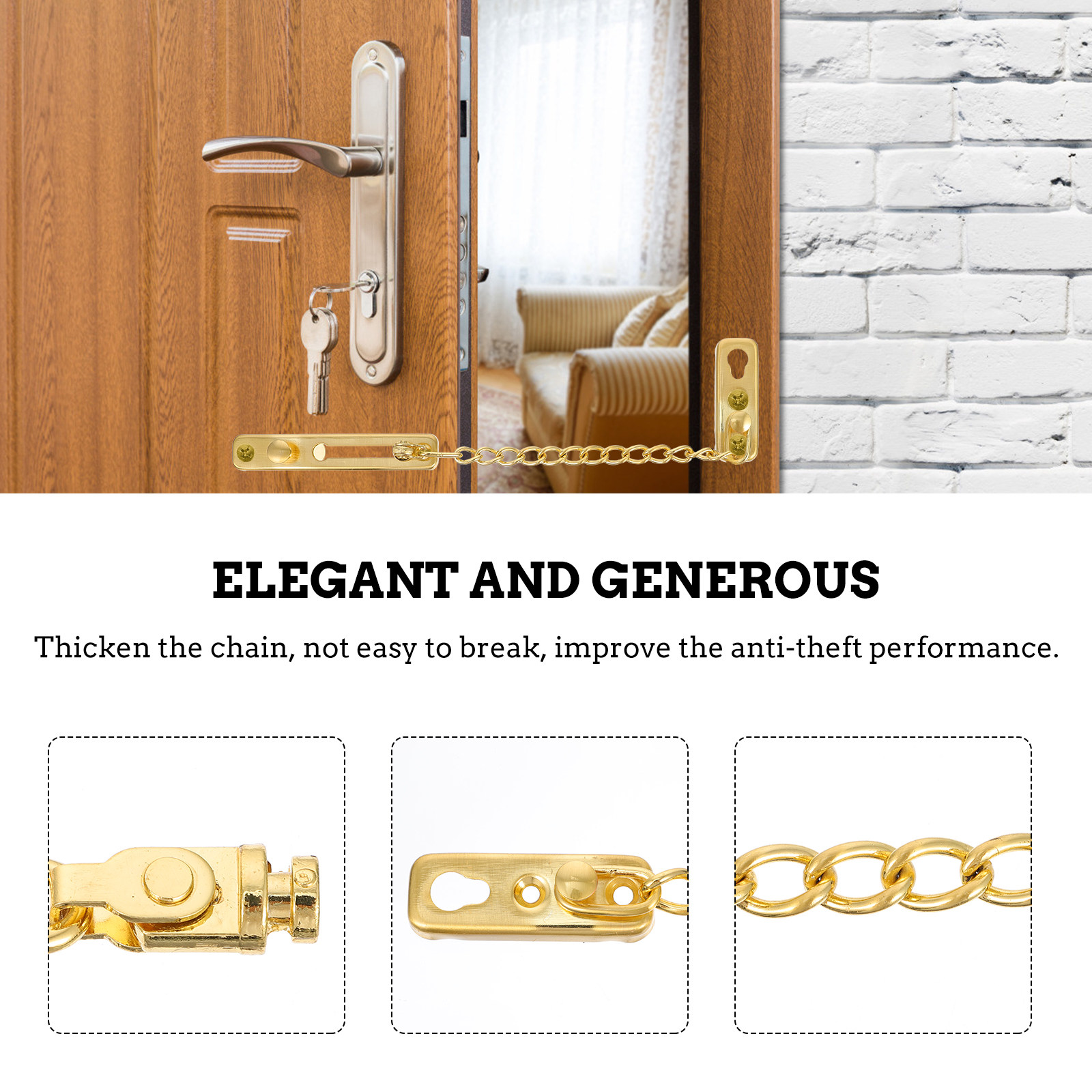 1Set Premium Stainless Steel D - Security Chain Door avis et prix