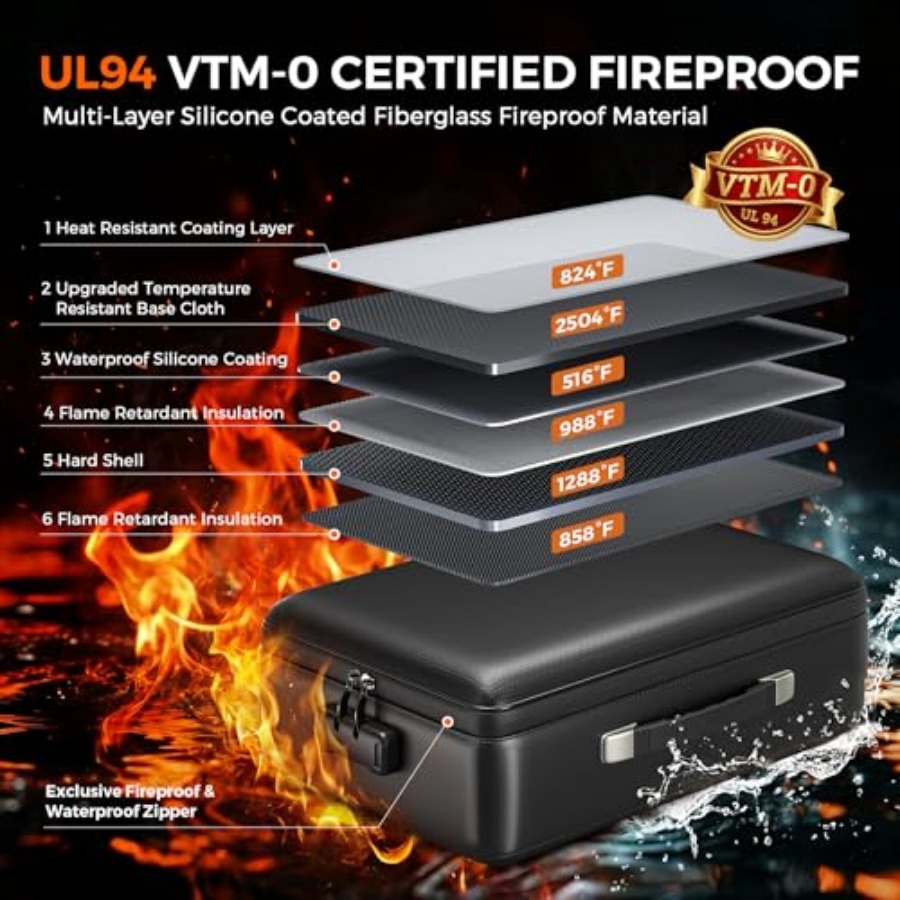 Grothery 5200°F Fireproof Docu - Fire Safe Document avis et prix