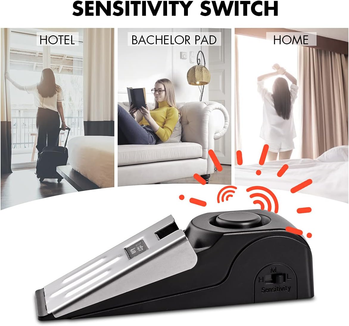 1/2Pcs Portable Travel 120 DB  - Door Stop Alarm avis et prix