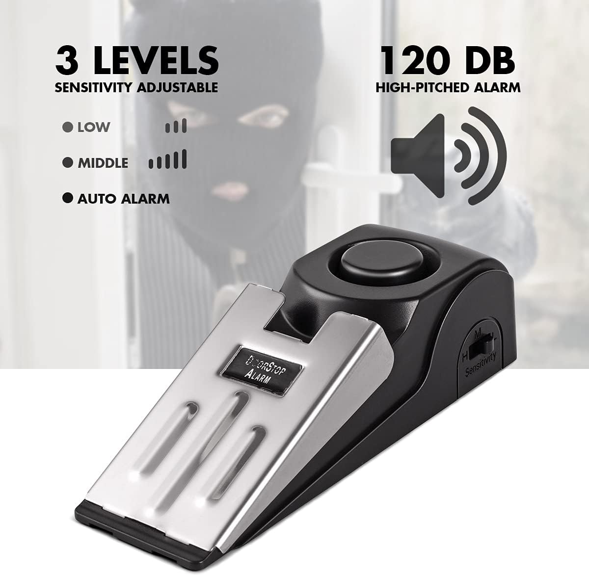 1/2Pcs Portable Travel 120 DB  - Door Stop Alarm avis et prix