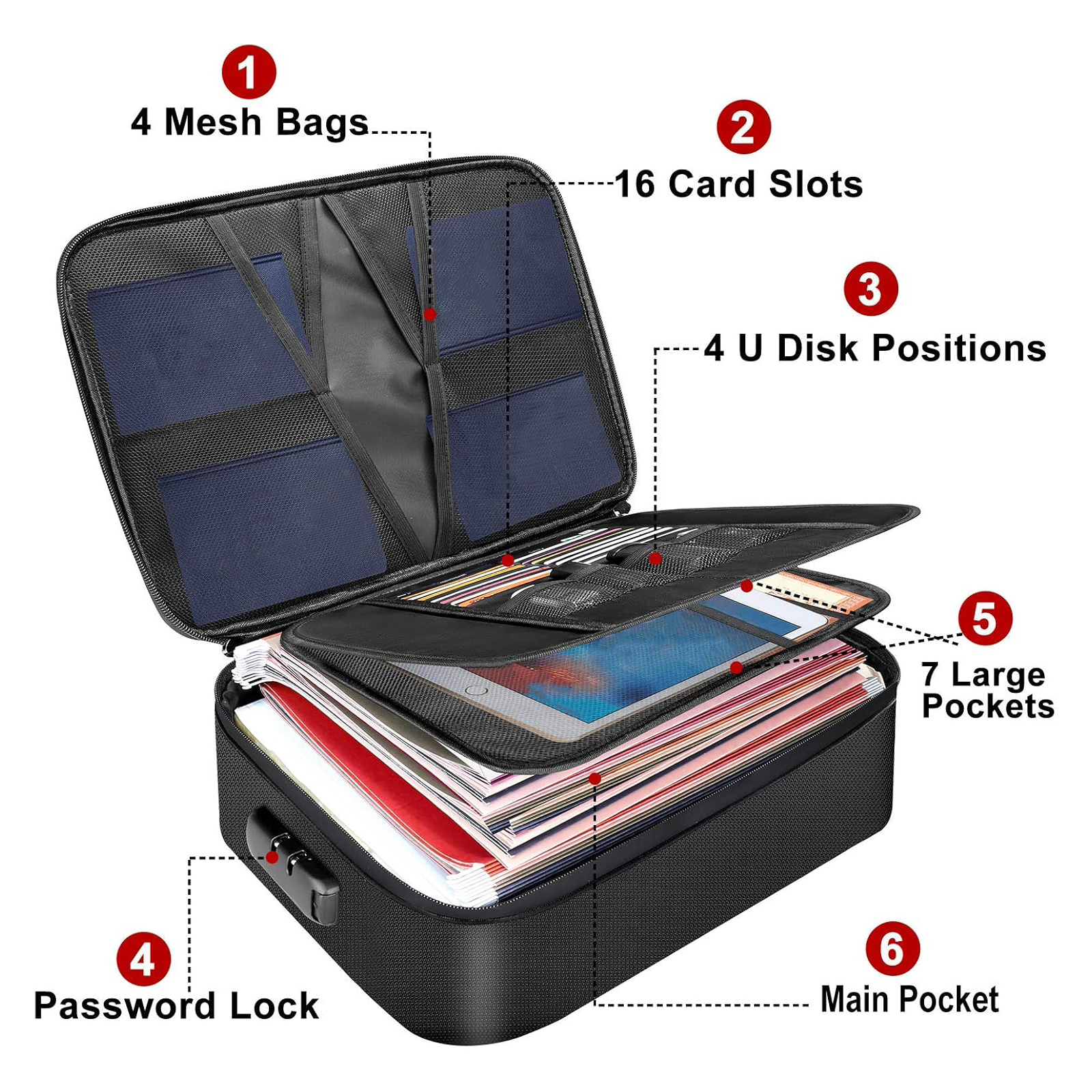 Fireproof Document Bag with Lo - Fire Safe Document avis et prix