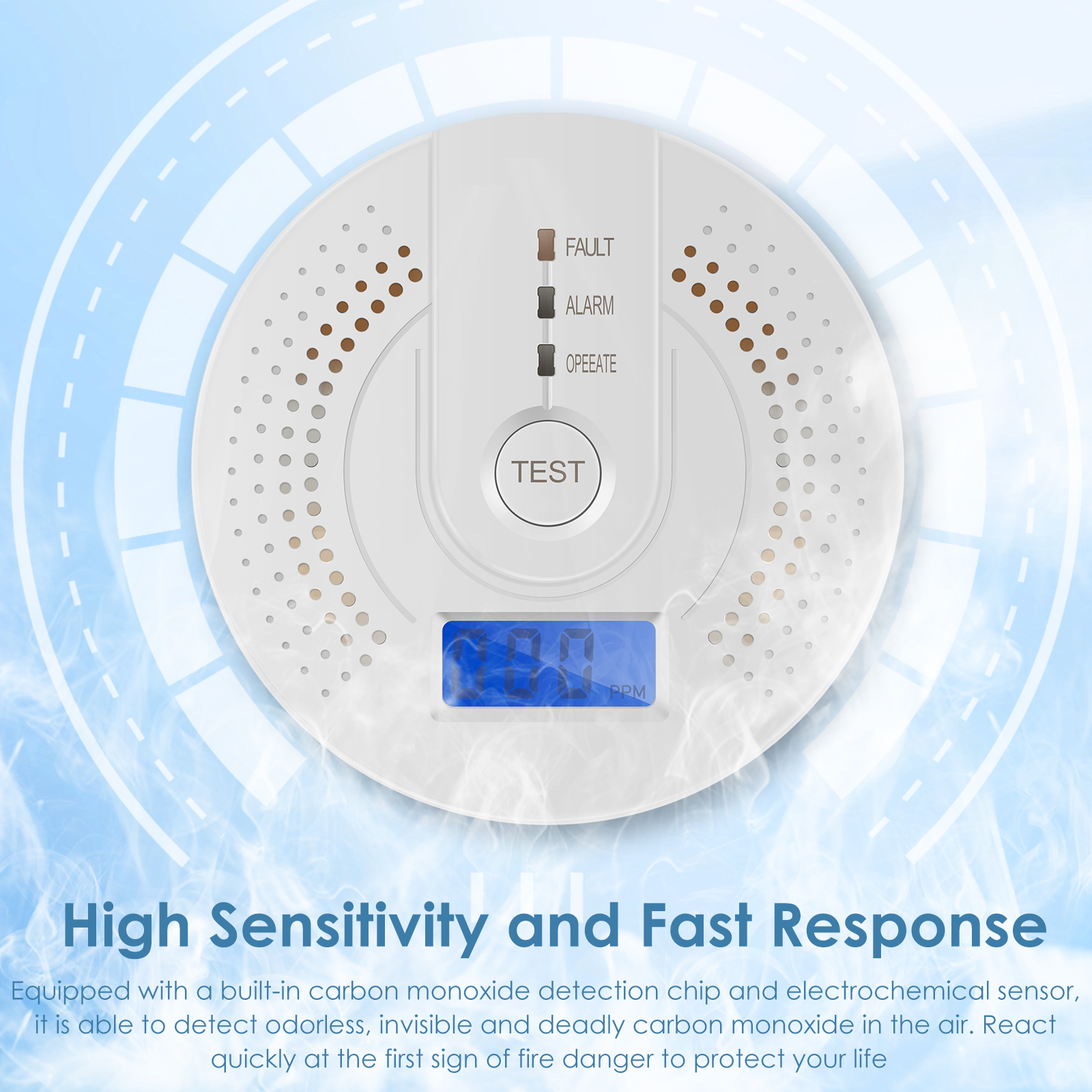 Independent CO Alarm Sensor Ca - Smoke Detector Interconnected avis et prix
